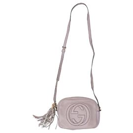 Borsa a tracolla Gucci Soho color viola chiaro