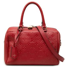 Bolso rojo Louis Vuitton Monogram Empreinte Speedy Bandouliere 25