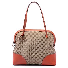 Tote Bree Dome in tela GG Gucci arancione taglia Medium