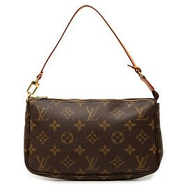 Louis Vuitton Monogram Pochette Accessoires Schultertasche braun