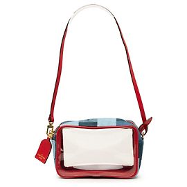 Borsa a tracolla Beach Pouch in denim patchwork monogram blu Louis Vuitton