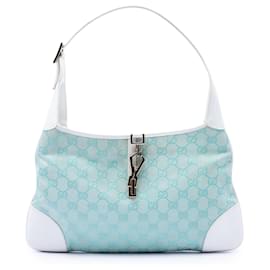 Borsa a tracolla Jackie Hobo in tela GG Gucci blu