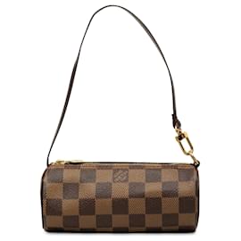 Bolso de mano pochette Papillon Louis Vuitton Damier Ebene marrón