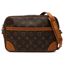 Borsa a tracolla Louis Vuitton Monogram Trocadero 27 marrone