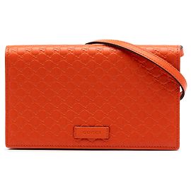 Portafoglio e borsa a tracolla Microguccissima arancione Gucci
