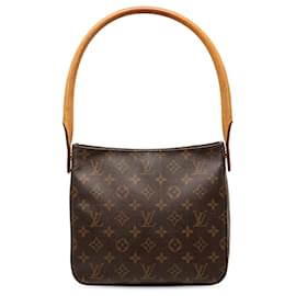 Borsa a tracolla Louis Vuitton Monogram Looping MM marrone