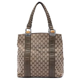 Gucci Libeccio Tote aus großem GG Canvas in Beige