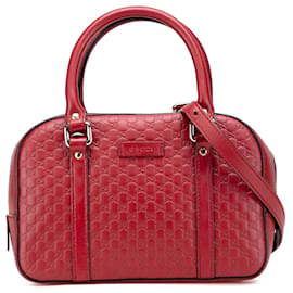 Borsa Microguccissima Bree Small rossa di Gucci