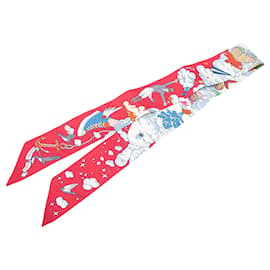 Foulard Twilly in seta rosa Hermès Sur Mon Nuage