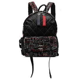 Chanel Quilted Nylon and Tweed Astronaut Essentials Rucksack schwarz