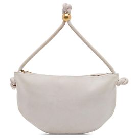 Kleine Bottega Veneta Hobo-Tasche aus rosa Wildleder mit Drehknebelverschluss