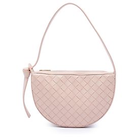 Borsa a tracolla hobo Mini Leather Intrecciato Sunrise rosa Bottega Veneta