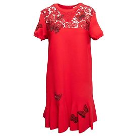 Valentino Garavani Abito Red Valentino con dettagli in pizzo e motivo a farfalla Taglia US L