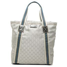 Tote GG Canvas Web grigio Gucci