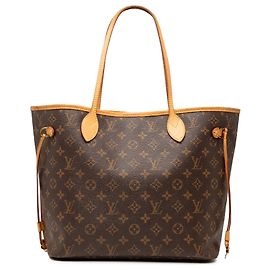 Borsa Tote Louis Vuitton Monogram Neverfull MM Marrone