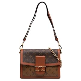 Borsa Louis Vuitton Monogram Reverse Dauphine MM marrone