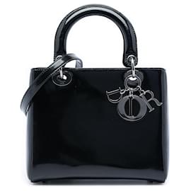 Borsa Lady Dior Medium in vernice nera