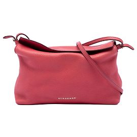 Borsa a tracolla Leah in pelle di vitello granulata rosa Burberry