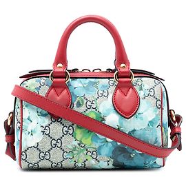 Borsa Boston Gucci Mini GG Supreme Blooms Beige Satchel