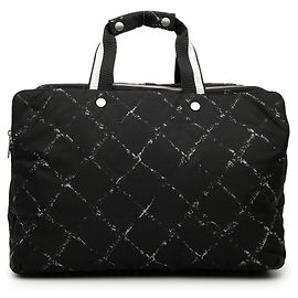 Bolso de viaje en nylon Black Chanel Old Travel Line
