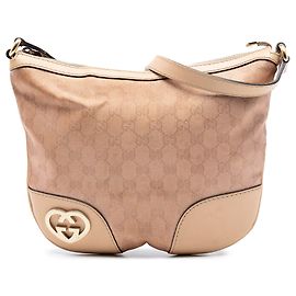 Borsa a tracolla Gucci GG Canvas Lovely marrone