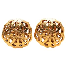 Orecchini a clip Chanel CC placcati oro