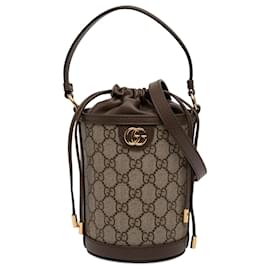 Bolso Bucket Gucci Mini GG Supreme Ophidia beige