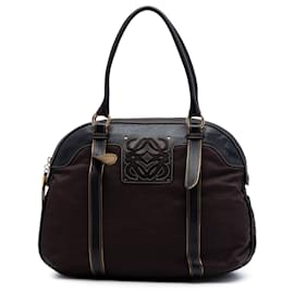 Borsa a mano LOEWE Nylon Anagram marrone