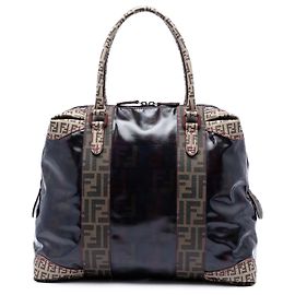 Tote Fendi Large Zucca Coated Canvas B Mix Nero