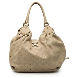 Borsa Hobo Louis Vuitton Monogram Mahina L marrone