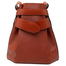 Borsa a Tracolla Louis Vuitton Epi PM Bucket Bag Marrone
