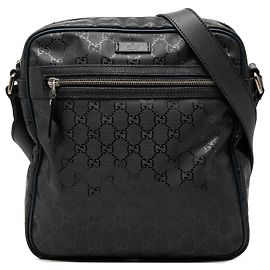 Bolso crossbody Gucci GG estampado negro