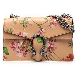 Borsa a tracolla e a spalla Gucci Medium Leather Blooms Dionysus arancione