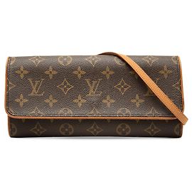 Borsa a tracolla Louis Vuitton Monogram Pochette Twin GM marrone