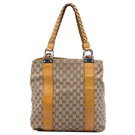 Gucci Libeccio Tote aus großem GG Canvas in Beige