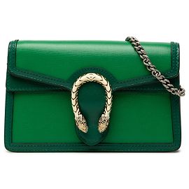 Mini borsa a tracolla Dionysus in pelle bicolore verde Gucci