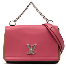 Borsa Louis Vuitton Tricolor Leather Lockme II BB Rosa