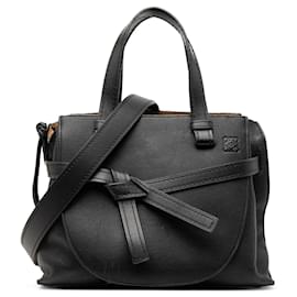 Borsa nera LOEWE Small Leather Gate Top Handle Bag Satchel - Loewe