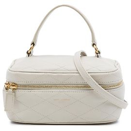 Borsa Gaby in agnello trapuntato bianco Saint Laurent Mini Quilted Lambskin Gaby Vanity Bag Satchel