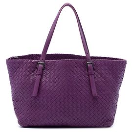 Borsa Tote Bottega Veneta Medium Nappa Intrecciato Cesta Viola