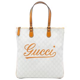 Tote White Gucci GG Supreme Heritage Logo