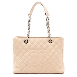 Chanel Caviar Grand Shopping Tote in Braun