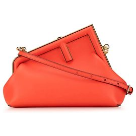 Kleiner Fendi First Crossbody-Bag aus rotem Nappa Fendi