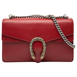 Borsa a tracolla Dionysus in pelle rossa misura Medium Gucci