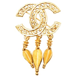 Spilla filigrana placcata oro Chanel CC Gold