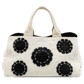 Tote Prada in tela Canapa Mistolino marrone