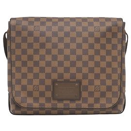 Borsa a tracolla Louis Vuitton Damier Ebene Brooklyn MM Marrone