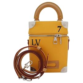 Borsa verticale in pelle Louis Vuitton Yellow Box Trunk