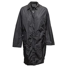 Vestido-abrigo de nylon negro Prada Talla IT 42