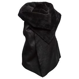 Maison Martin Margiela Chaleco de shearling negro MM6 Maison Margiela Talla US S